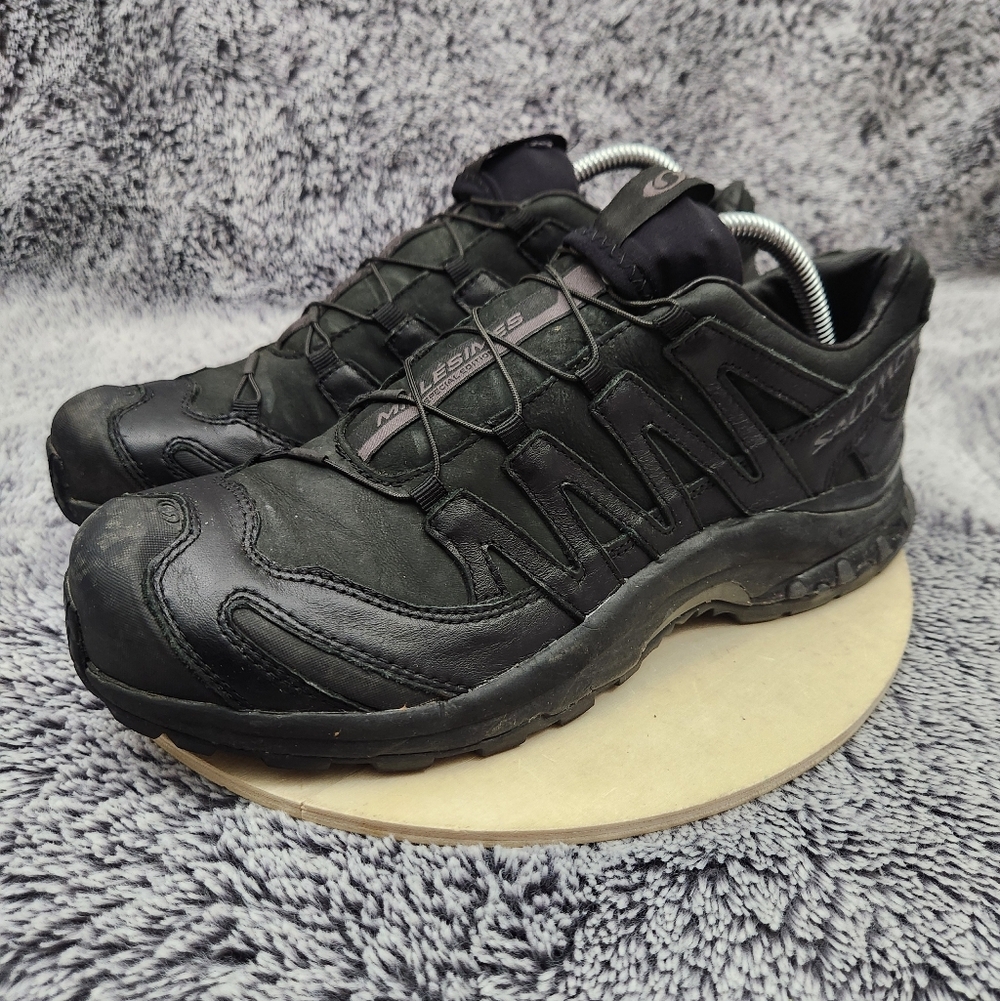 Salomon Leather Upper Ltd Edition ContraGrip Trail Running Shoes Women's Size 9 - Picture 4 of 9